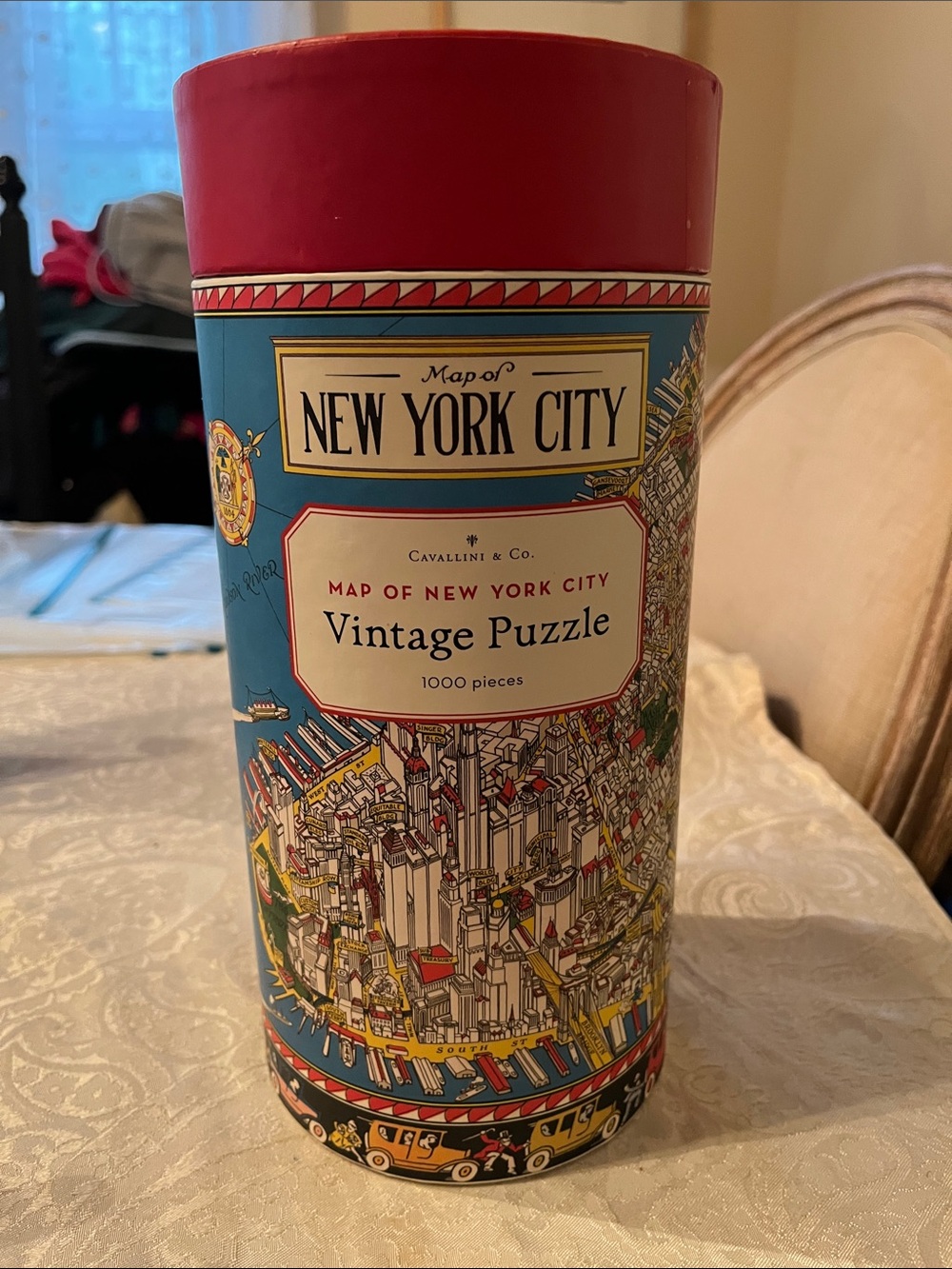 Cavallini & Co. Map of New York City Vintage Puzzle - 1000 piece